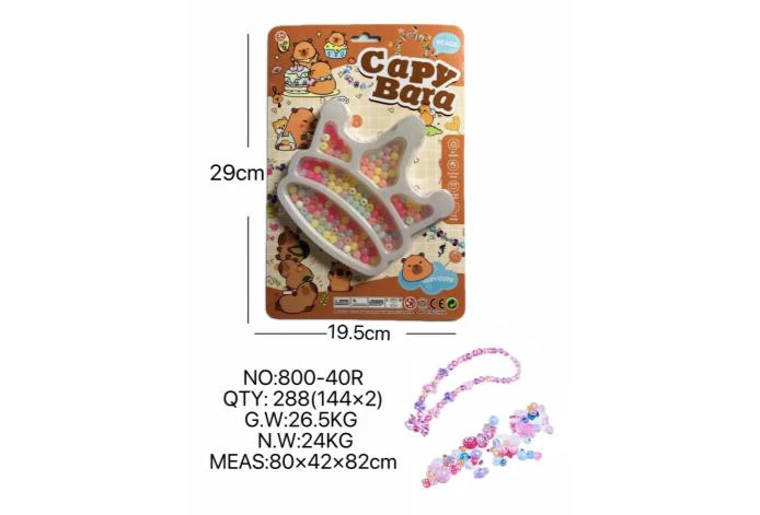 DIY pretend play girl toys beaded capybara crown