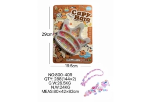 DIY pretend play girl toys beaded capybara crown
