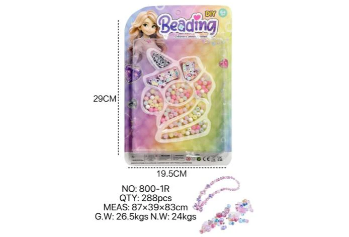 DIY pretend play girl toy beaded girl