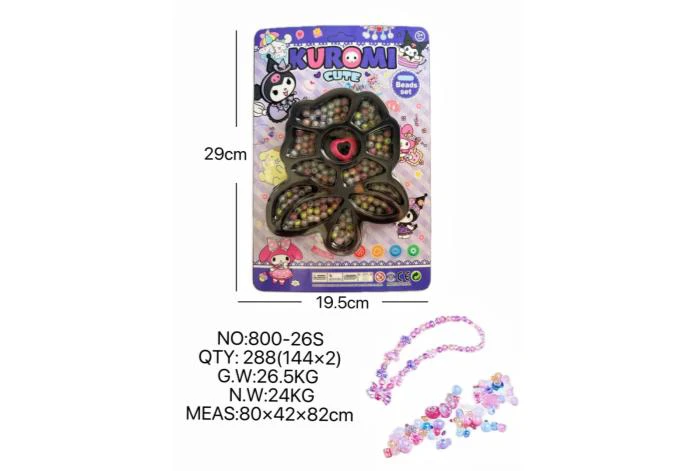 DIY playhouse girl toy beaded Kuromi flower
