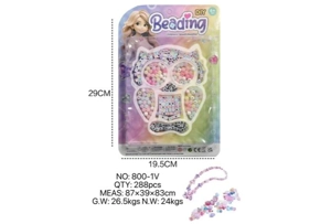 DIY pretend play girl toy beaded girl