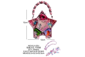 DIY pretend play girl toy beaded jewelry five-pointed star
