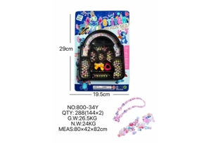 DIY pretend play girl toy bead Stitch bag