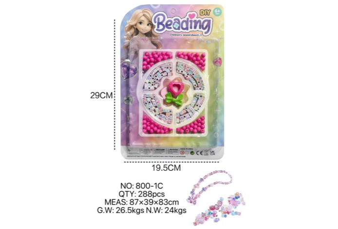 DIY pretend play girl toy beaded girl