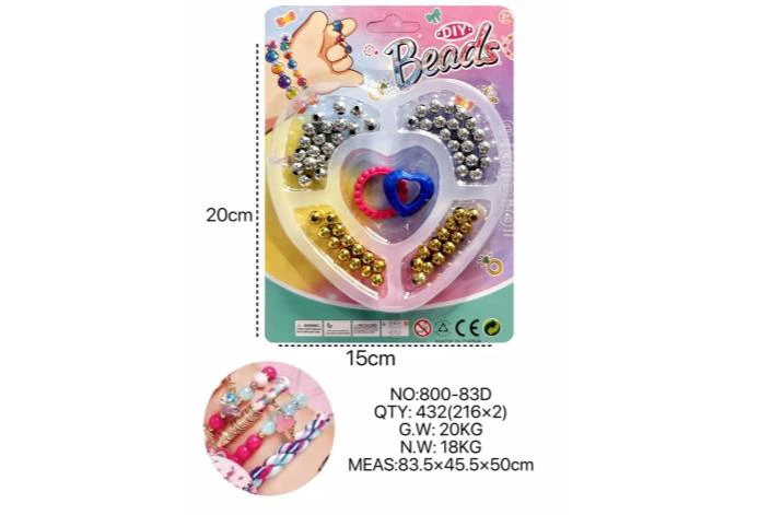 DIY Beaded Cartoon Hand Heart