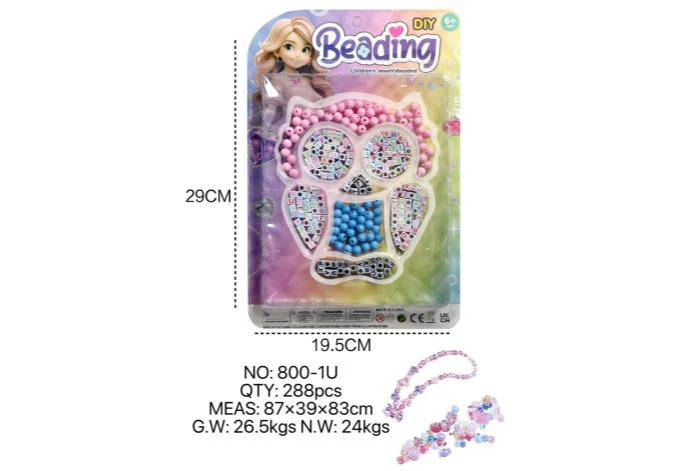 DIY pretend play girl toy beaded girl