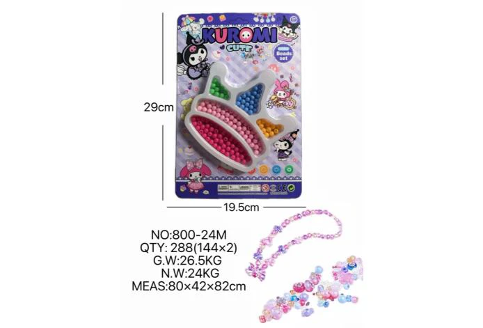 DIY Play House Girl Toy Beads Kuromi Crown