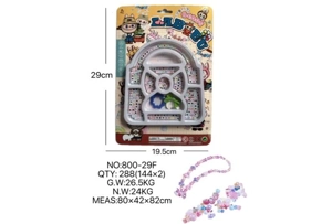 DIY pretend play girl toy beaded cloth bag