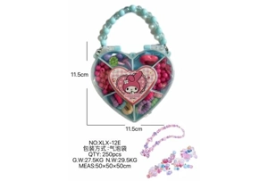 DIY pretend play girl toy bead Kuromi heart