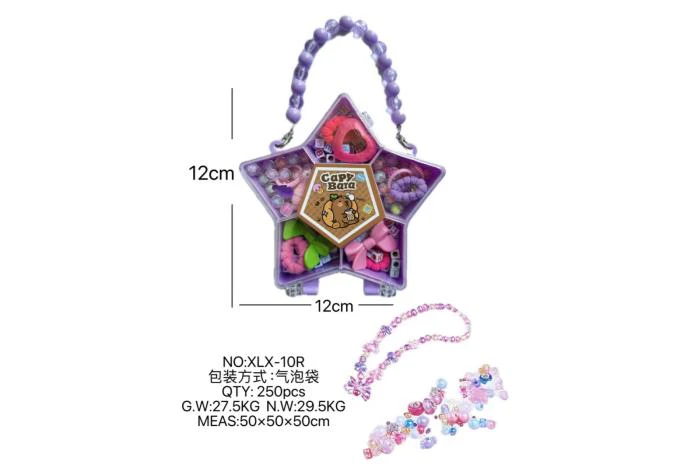DIY pretend play girl toy bead Labubu pentagram