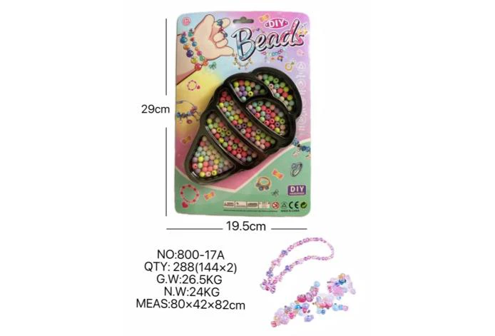 DIY pretend play girl toy beaded cartoon hand big ice cream