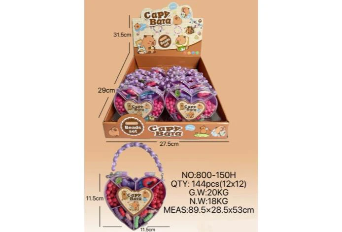 DIY Playhouse Girl Toy Beads Capybara Heart (12PCS Price Per Piece)
