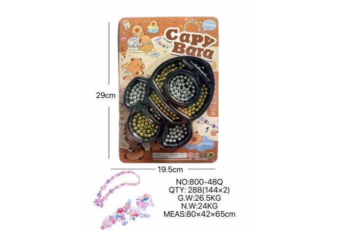 DIY Beaded Capybara Pulling Rocket