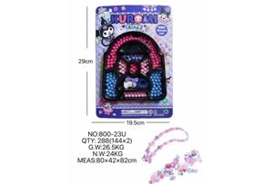 DIY playhouse girl toy beaded Kuromi bag