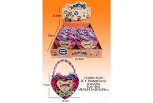 DIY Play House Girl Toy Beads Pull Cloth Heart (12PCS Single Price)