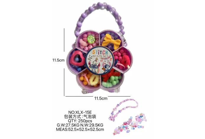 DIY pretend play girl toy beaded Stitch plum blossom