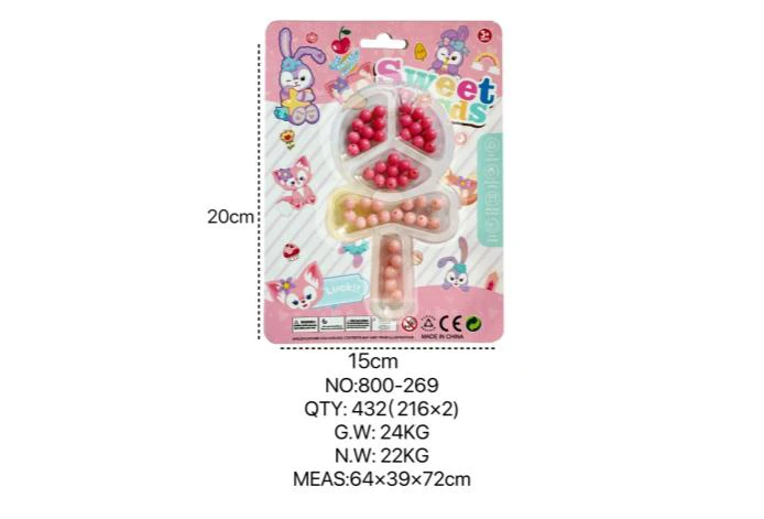 StellaLou DIY Beaded Three-Section Lollipop