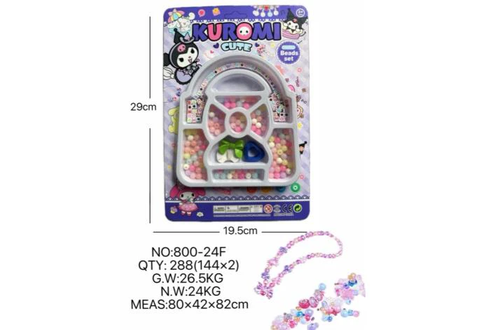 DIY Play House Girl Toy Beads Kuromi Bag