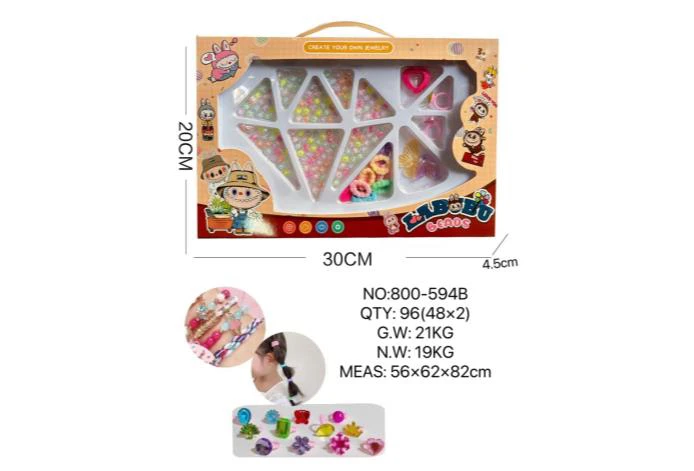 DIY pretend play girl toy beaded pull cloth diamond