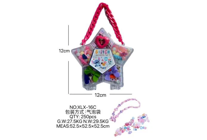 DIY pretend play girl toy beaded Stitch pentagram