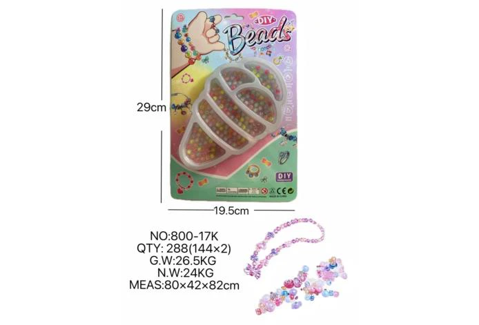 DIY pretend play girl toy beaded cartoon hand big ice cream