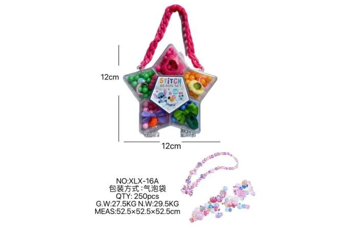 DIY pretend play girl toy beaded Stitch pentagram
