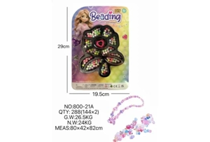 DIY Pretend Play Girl Toy Beads Little Girl Flower