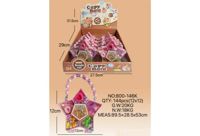 DIY Play House Girl Toy Beads Capybara Star (12PCS Single Price)