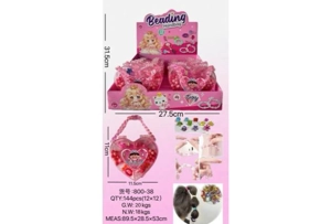 DIY Pink Heart Beads with Handle (Price per 12 PCS each)