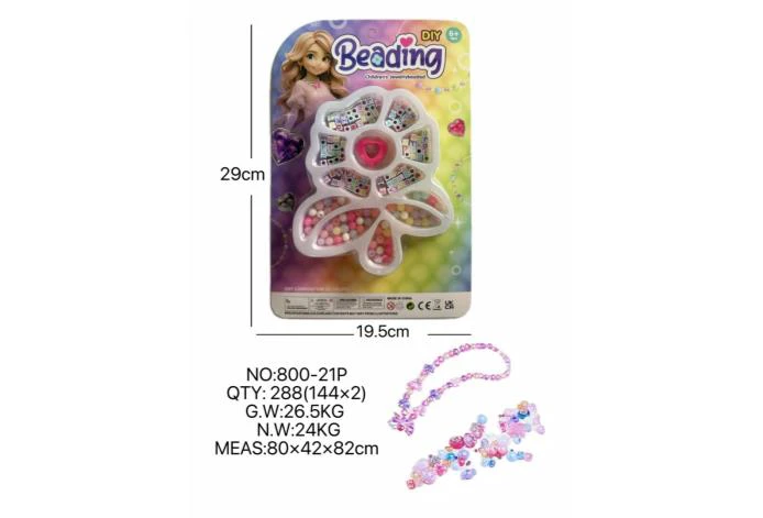 DIY Pretend Play Girl Toy Beads Little Girl Flower