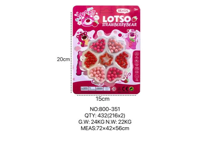 Strawberry Bear DIY Beads Plum Blossom