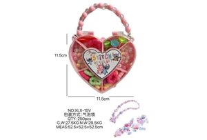 DIY playing house girl toy beads Stitch heart