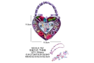 DIY playing house girl toy beads Stitch heart