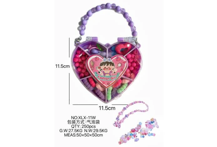 DIY pretend play girl toy bead girl heart