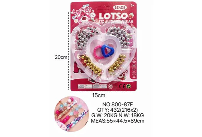 DIY Beaded Strawberry Bear Heart