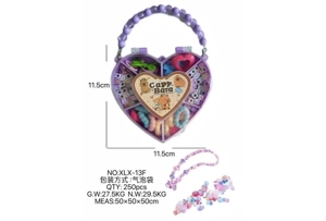 DIY play house girl toy beaded capybara heart