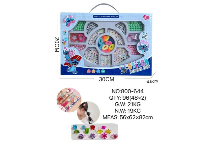 DIY Playing House Girl Toys Beaded Cartoon Hand Heart