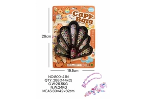 DIY pretend play girl toy beaded Capybara peacock tail