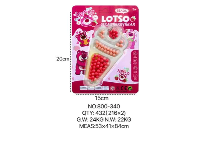 Strawberry Bear DIY Beads Ice Cream