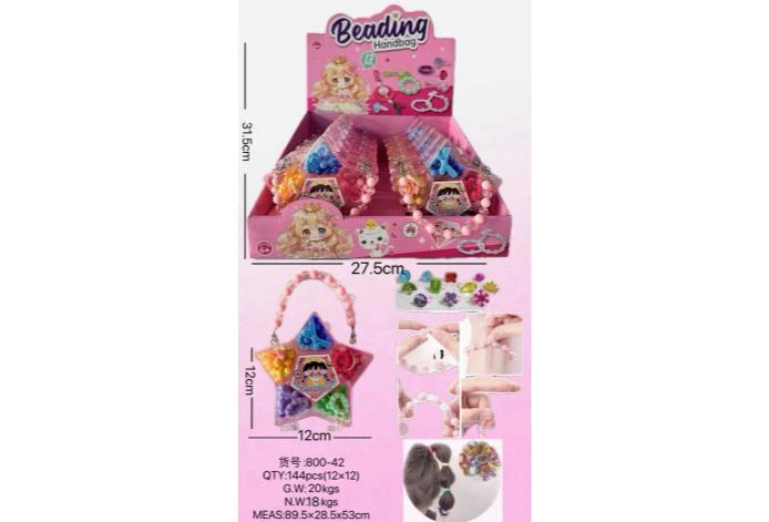 DIY Pink Star Beads with Handle (Price per 12 PCS each)
