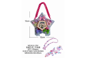 DIY pretend play girl toy bead Labubu pentagram