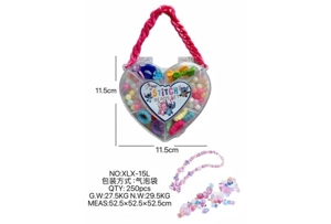 DIY playing house girl toy beads Stitch heart