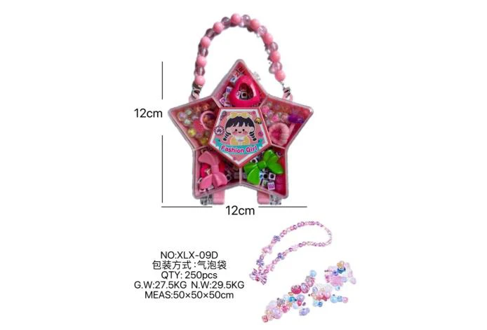 DIY play house girl toy beaded girl pentagram