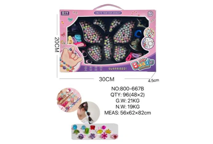 DIY Playing House Girl Toys Beaded Cartoon Hand Butterfly