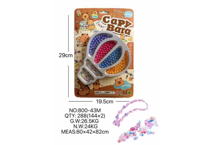 DIY pretend play girl toy beaded capybara balloon