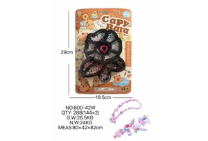 DIY pretend play girl toy beaded Capybara flower