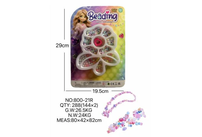 DIY Pretend Play Girl Toy Beads Little Girl Flower