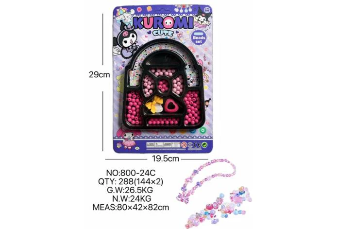 DIY Play House Girl Toy Beads Kuromi Bag