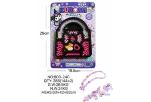DIY Play House Girl Toy Beads Kuromi Bag