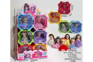 Pretend Play Barbie (Six-color Mixed) (12PCS Mixed)